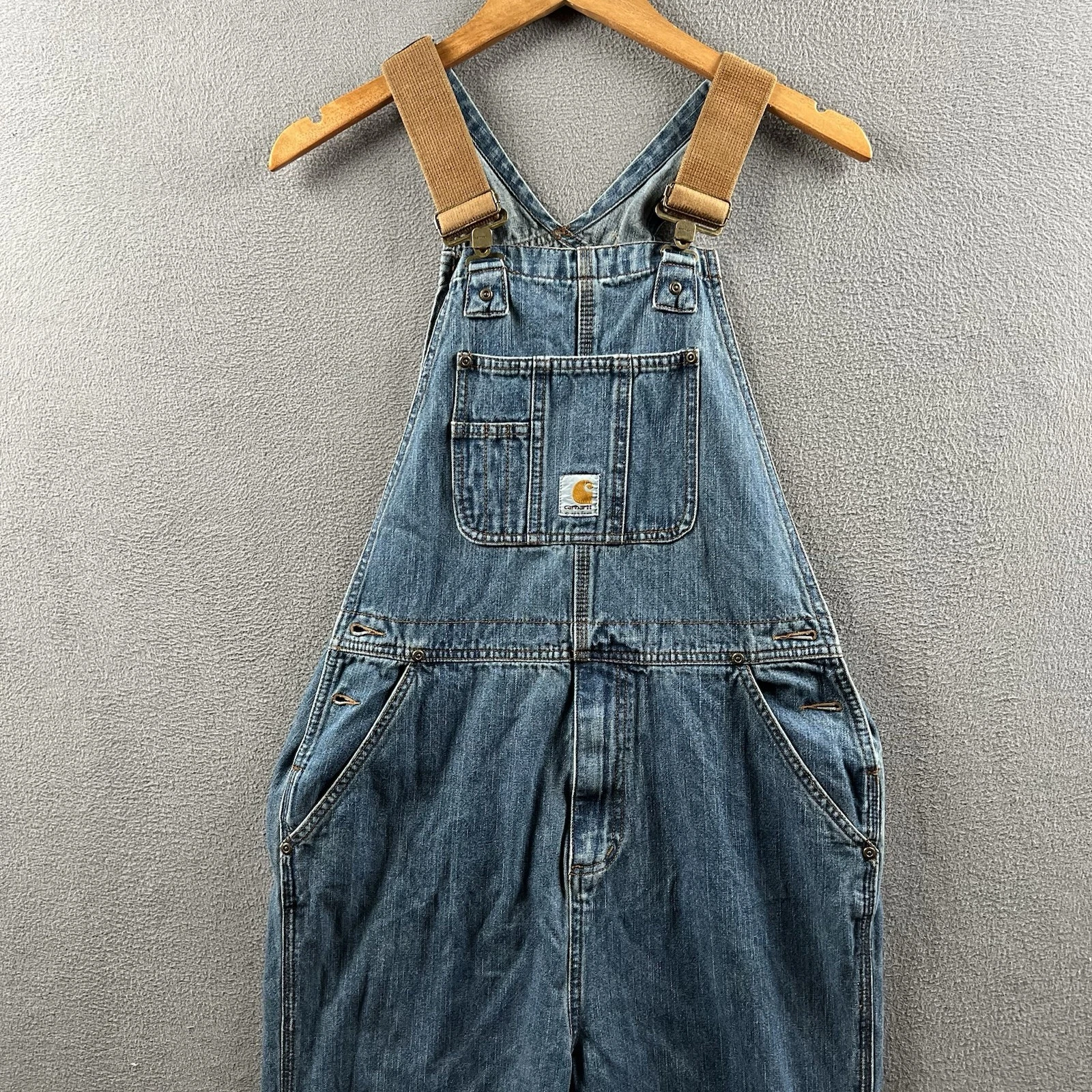 Carhartt Denim Overalls Kids Size 16 Blue Straight Leg Bibs Boys Youth Workwear
Opens in a new windo