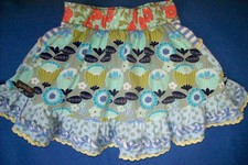 Girl Size 6 Matilda Jane Skort- Floral Boho Twirl w/ Polkadots Stripes