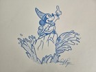 Disney Sorcerer's Apprentice Mickey Fantasia Drawing/Sketch Animation Art Signed — photo 1