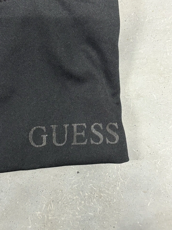 Traje de baño Guess Los Angeles negro y estampado de leopardo con cremallera superior Foto 3 de 4
