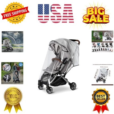 Stroller Rain Cover, Universal Stroller - Waterproof Windproof Travel Weather...
