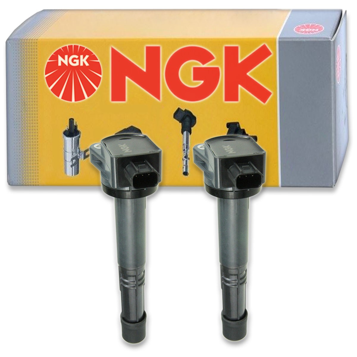 2 pc NGK 48980 U5174 Ignition Coils for UF602 UF-602 IC692 GN10369 E1102 vk