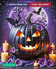 Halloween Pumpkin Diamond Painting Kits for Adult, Horror Diamond Art Kits for B