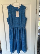 Poem By Oliver Bonas Nimbus Cloud Print Blue Dress  - Size 10