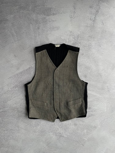 Dries Van Noten, Vintage Rare 90s Dries Van Noten Wool Vest Archive Fashion Made in Belgium