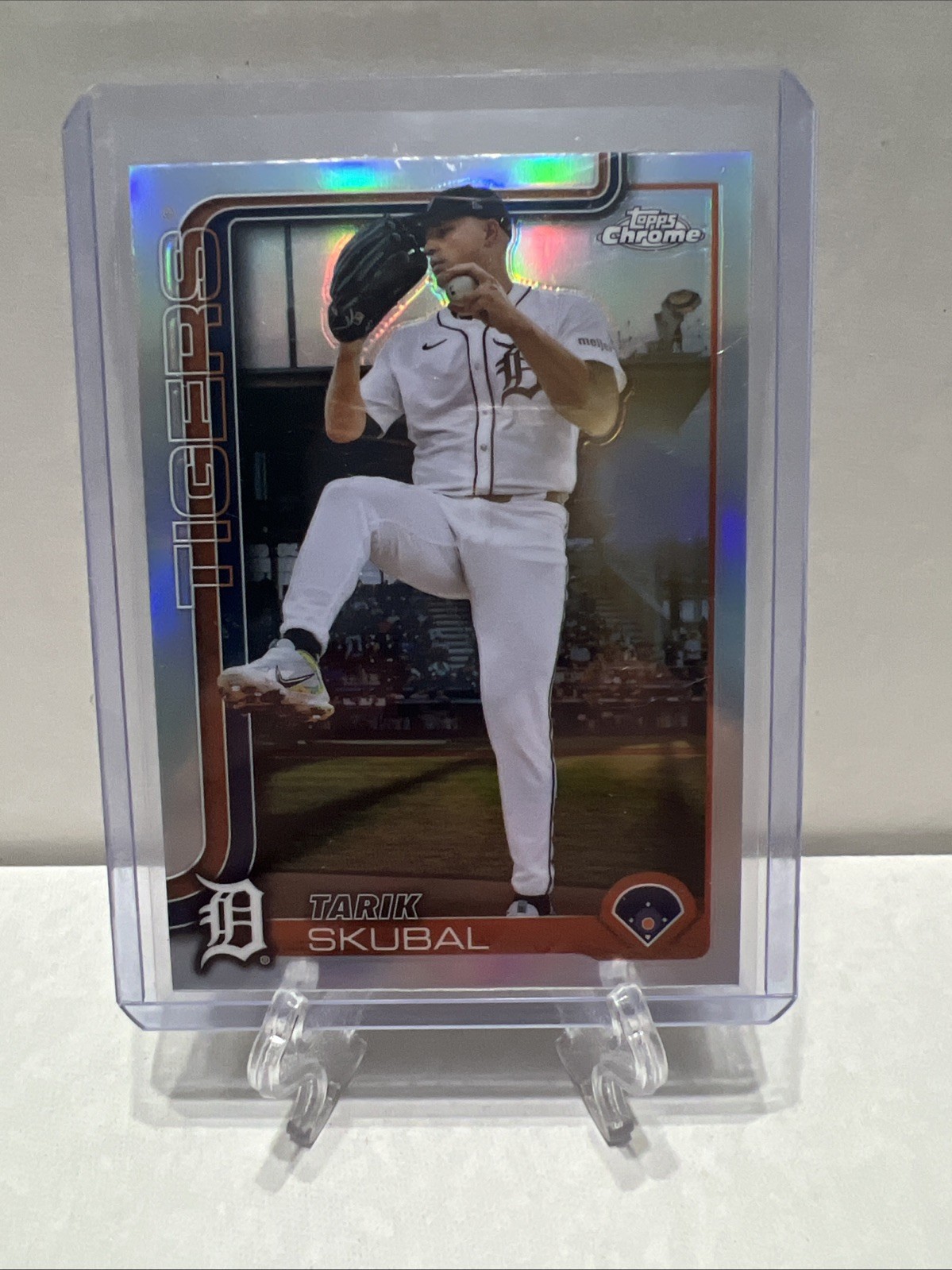 2025 Topps Chrome Tarik Skubal #258 SP Image Variation Refractor Detroit Tigers