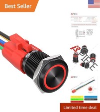 12V Latching Push Button Switch with Rating for Automobile Modifications