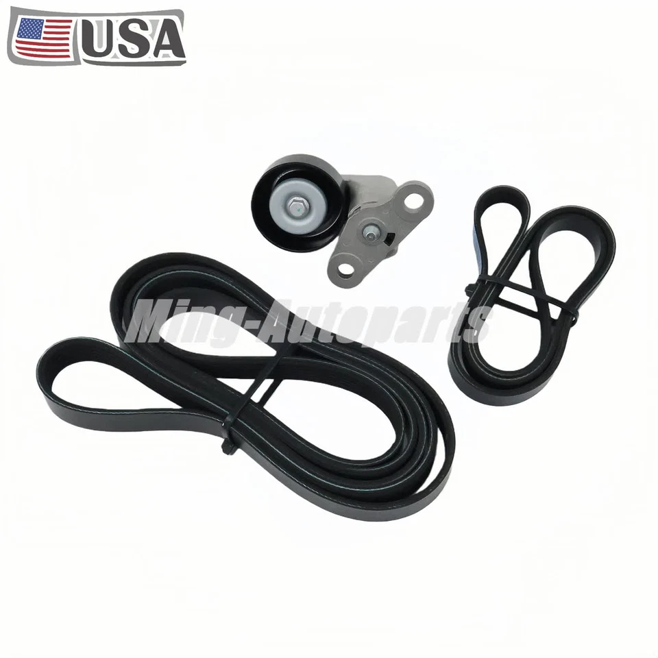 Kit de tensor de correa de transmisión serpentina 3X para Chevrolet Silverado GMC Yukon Hummer Foto 2 de 4