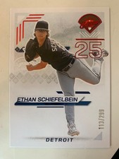 2025 Panini Prospect red ETHAN SCHIEFELBEIN #ed 113/299! Detroit Tigers