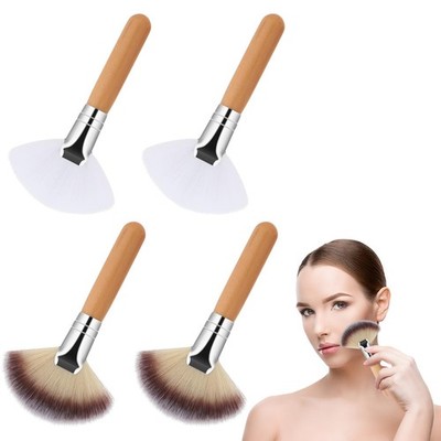 4Pcs Fluffy Fan Brushes for Facials, Esthetician Fan Brush Makeup Esthetician...