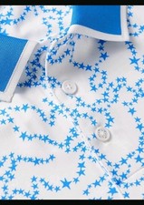 G/FORE G4 golf polo shirt Racer Wht/Blue Star Dust