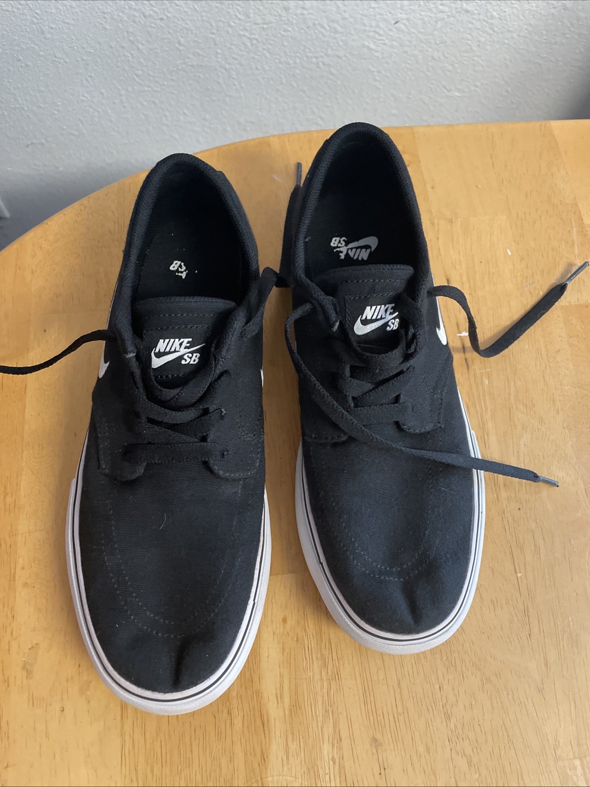 SAOLA Scarpe sneakers Nike SB pochette uomo taglia 7 5 nere tela logo stringate 729825 001