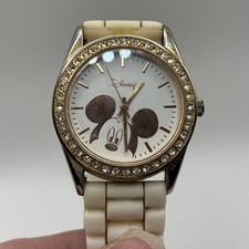 Disney Mickey Mouse Womens Watch 32mm Rose Gold Tone Round New Battery, Working