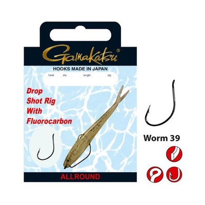Gamakatsu Drop Shot Worm 39 Haken Vorfach Dropshot Rig Leader Rig Wurm