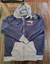Fanatics New England Patriots NFL Football Hoodie Navy Gray XL