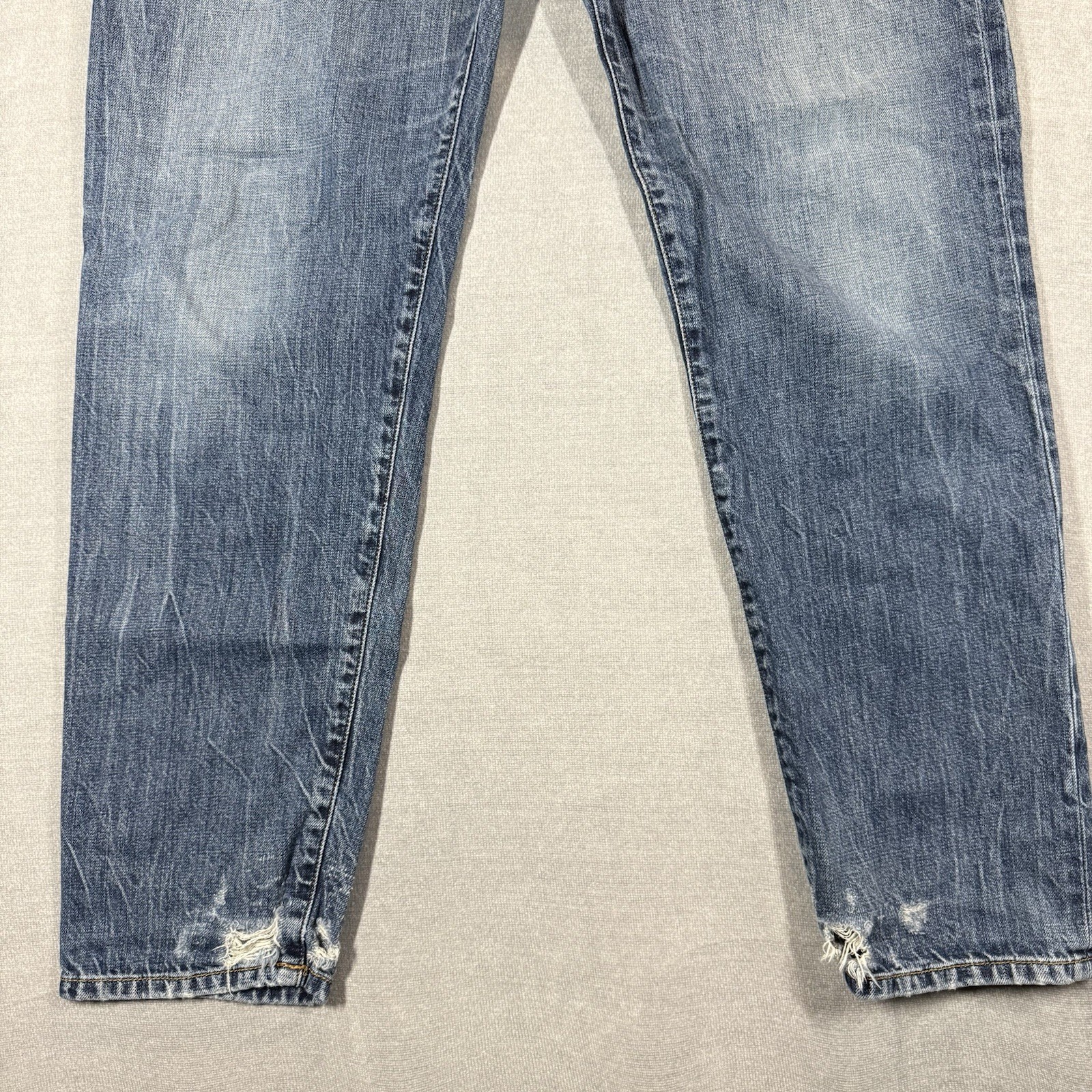 Diesel Jeans Men 36x30 Blue Mharky Slim Skinny Factory Distressed Rockstar 080AG thumbnail 4