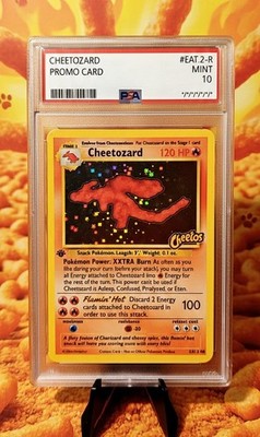Pokemon 1. Edition Cheetozard Base Set Holo Promo F.C