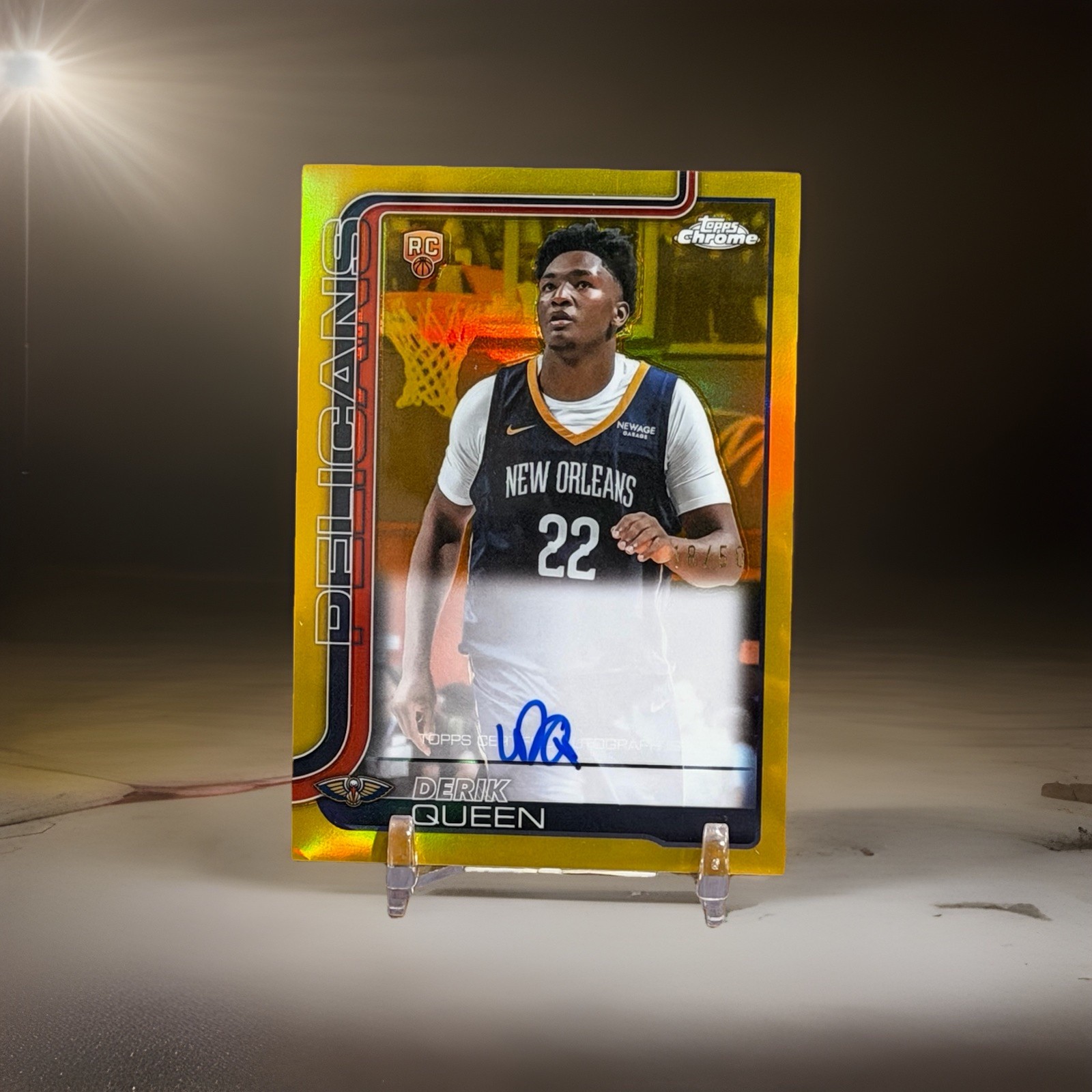 2025-26 Topps Chrome Derik Queen True Gold Auto 18/50 TCAR-DQ