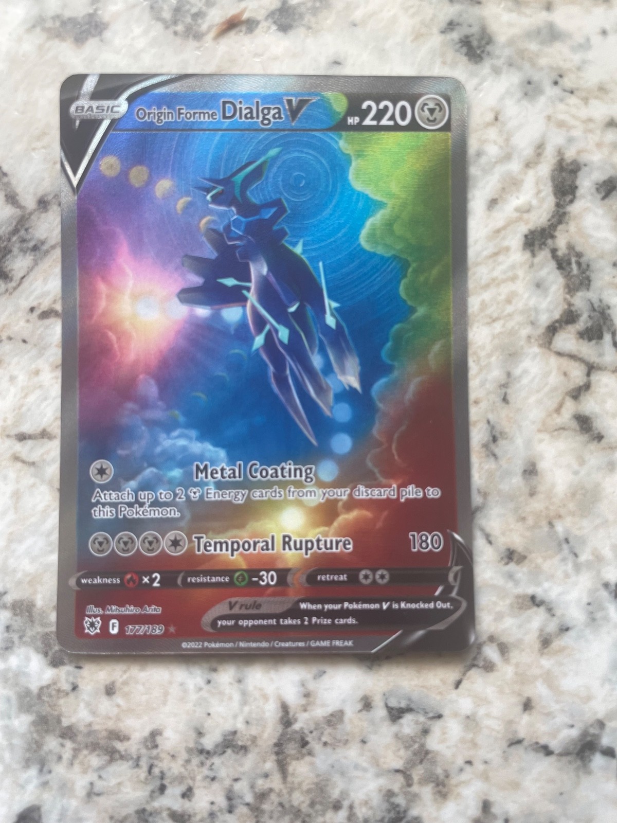 Origin Forme Dialga V #177 FA Full Art Astral Radiance Pokemon TCG Gem Mint 10
