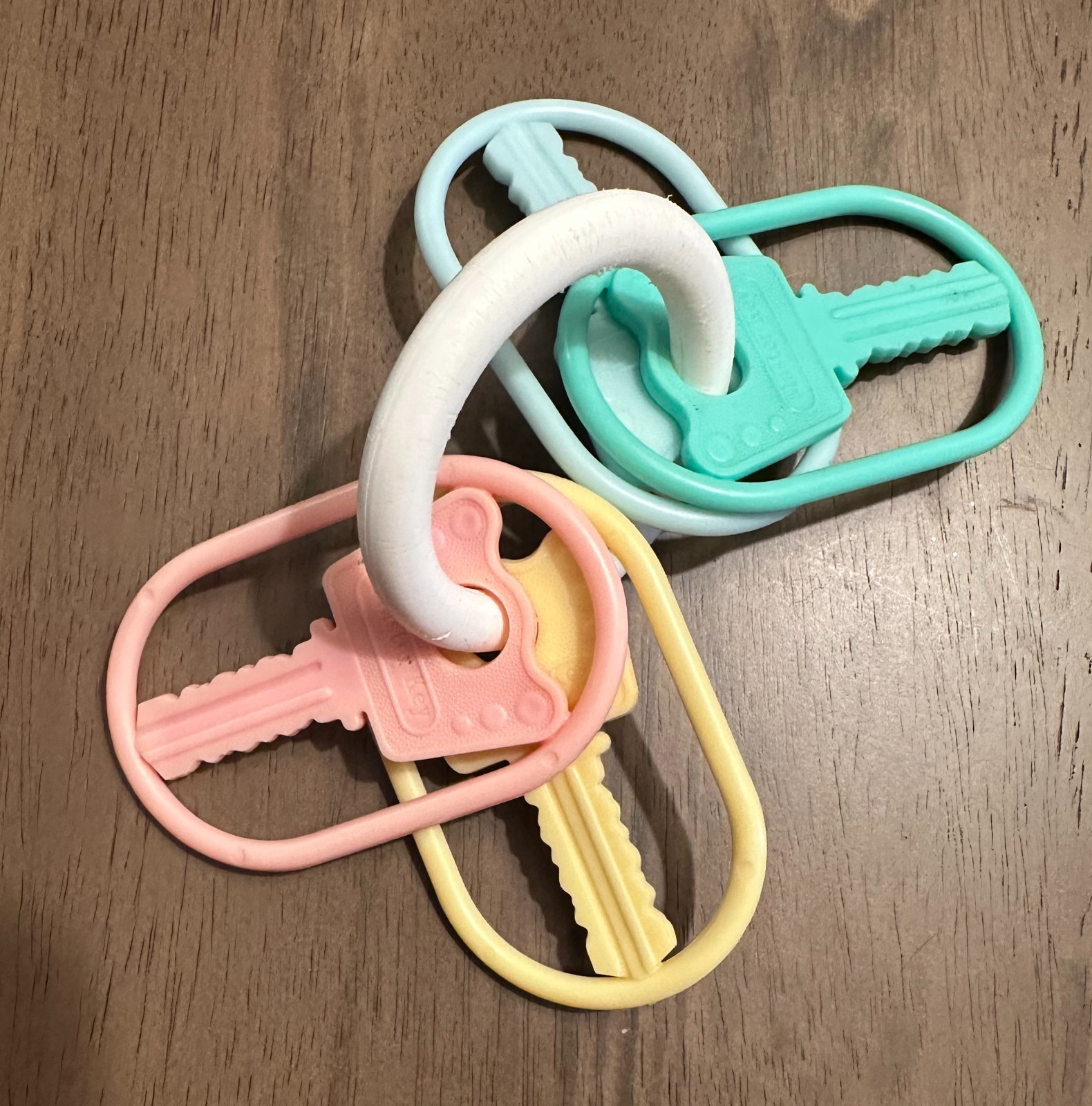 Lot of 4 Vintage 80s 90s Pastel Baby Toys Rattles Teethers