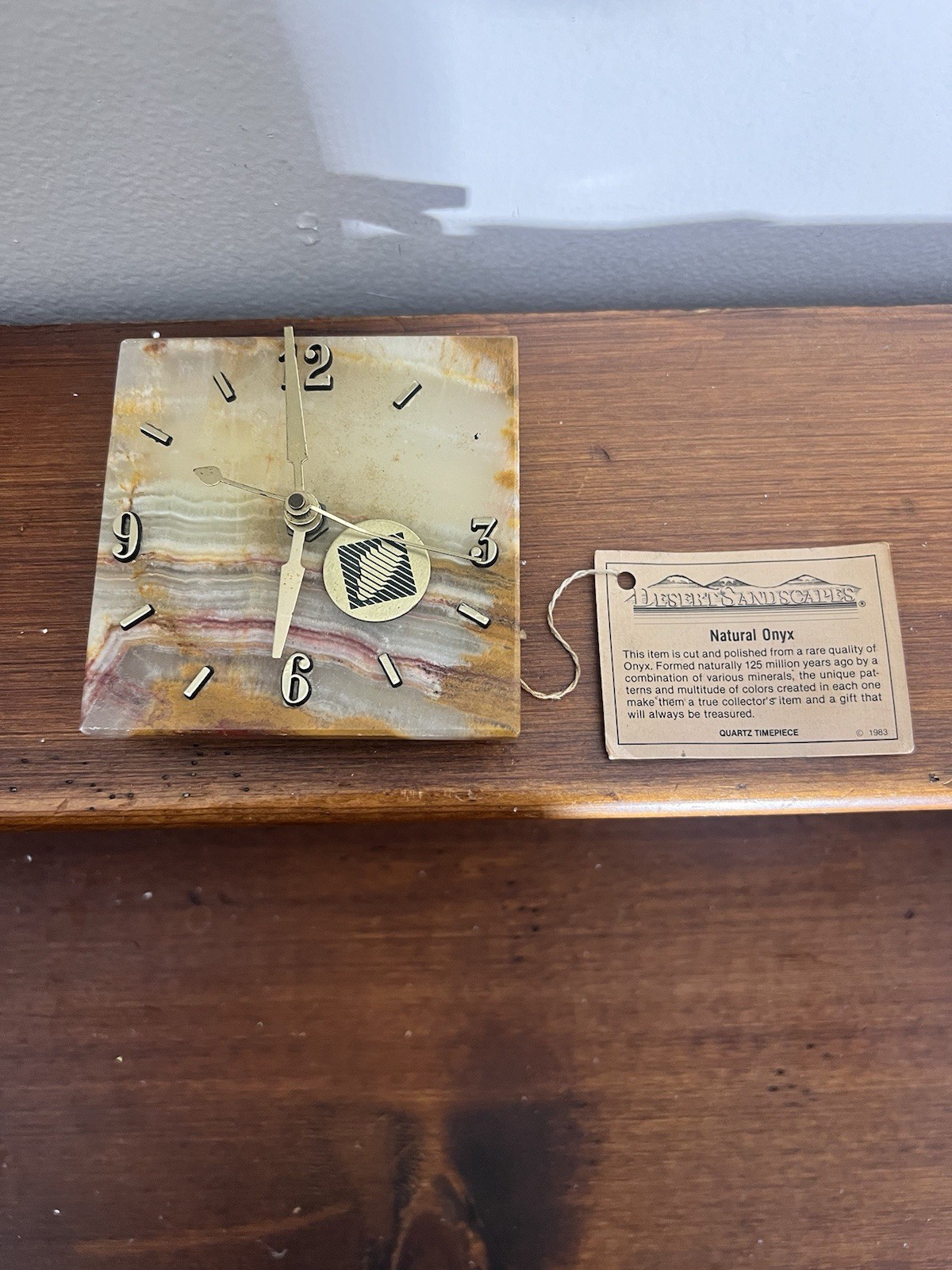 Desert Sandscapes Wall Clock Battery Operated Beautiful Onyx