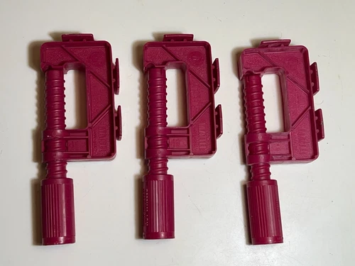 3 Vintage 1968 HOT WHEELS Redline Era PLAY SET ORANGE TRACK CLAMP ACCESSORIES