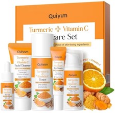 Tumeric Vitamin C Skin 5 Set, Face Skin Care Sets & Kits Facial Cleanser,Toner