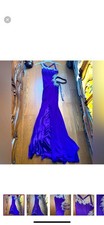 Tony Bowls Purple Ballgown Dress with waist cut out and rhinestones - Size 0