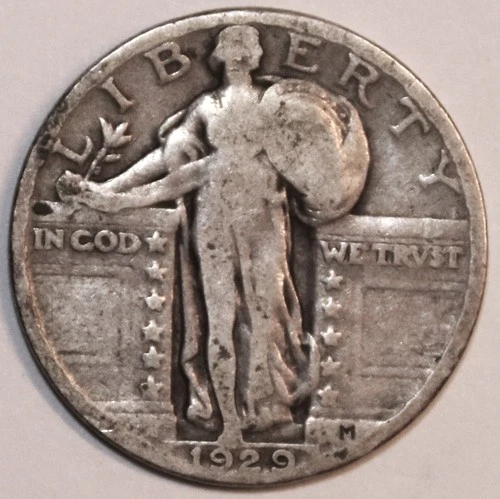 1929-P Standing Liberty Quarter - Very Good - #9902D