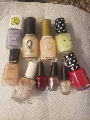 10 VTG & Random Nail Polish Lot SEE DESCRIPTION Orly OPI POP-ARAZZI ESSIE ZOYA 