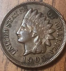 Indian Cents 1905 Very Good Or Better, Get (1) Actual Penny’s Nice Looking E351