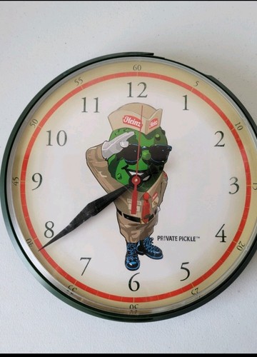 Extremely Rare Heinz Private Pickle Promo Clock Vintage