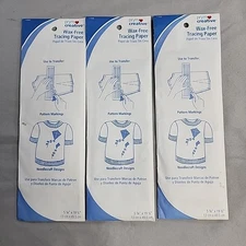 LOT OF 3 DRITZ PRYM Single-Faced Wax-Free TRACING PAPER / 5 1/8 X 19 1/2”