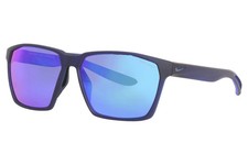 New Nike EV1096 451 Matte Obsidian Maverick E Sunglasses with Blue Mirror Lenses