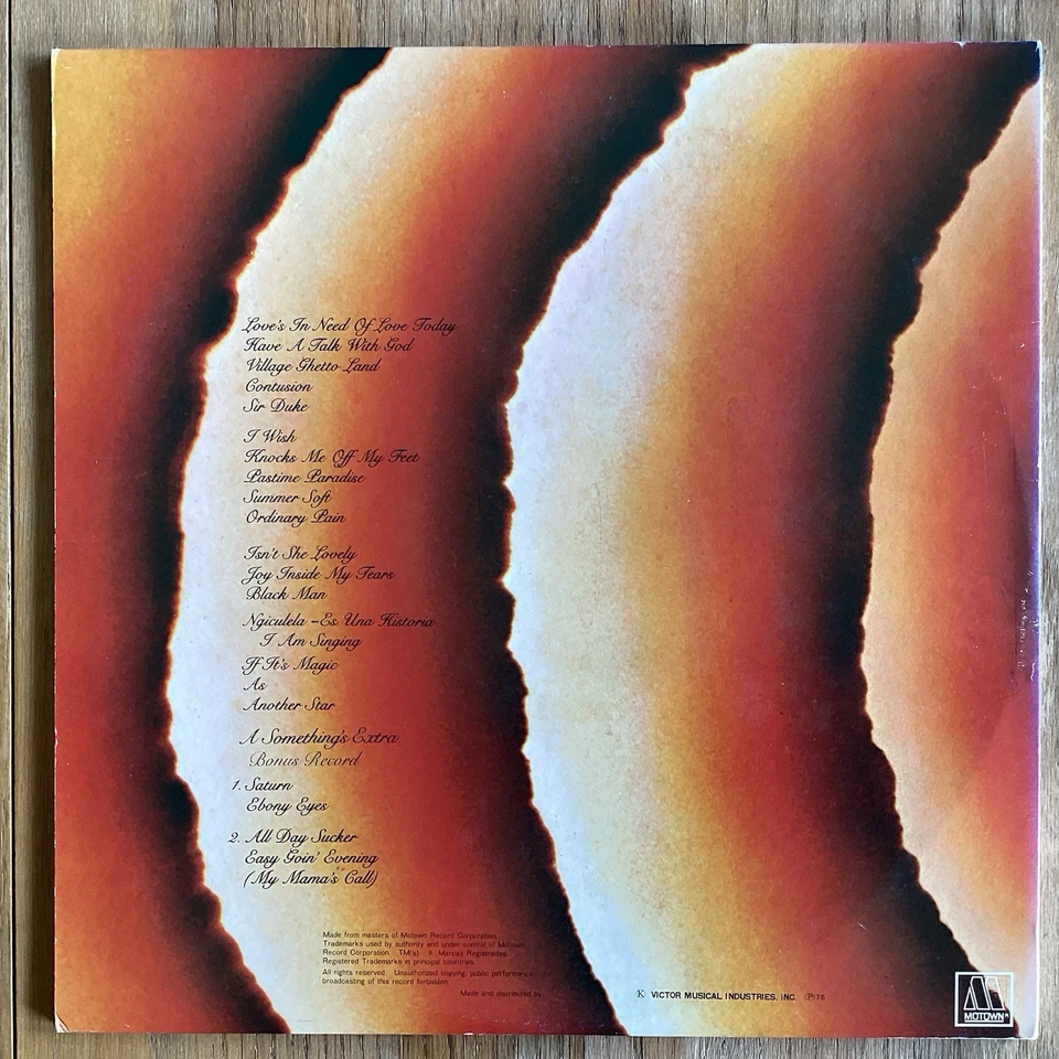 Stevie Wonder ‎– Songs In The Key Of Life - 2xLP 1976 JAPON Motown VIP-6364~5 NM - Photo 2/4