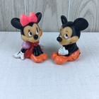 New ListingVtg Walt Disney Mickey and Minnie Mouse Rubber Squeak Squeeze Toy 4 1/2"