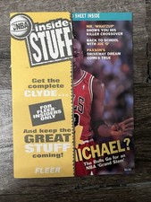 1993 Inside Stuff Michael Jordan HOF Chicago Bulls Cover W/Uncut Card Sheet
