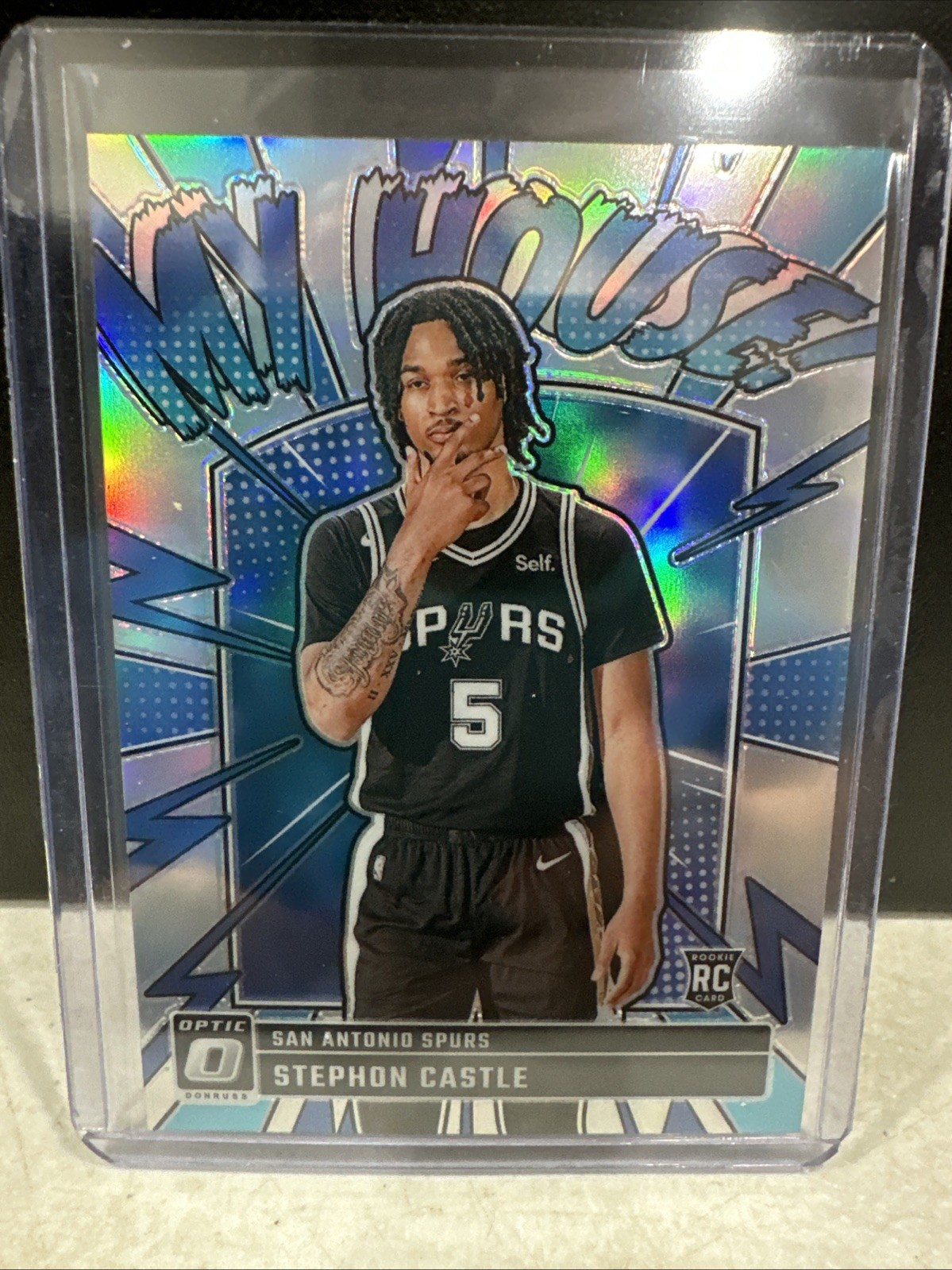 2024-25 Stephon Castle Panini Optic My House #16 RC Holo Silver Prizm Spurs 