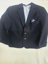 Tommy Hilfiger Boys Navy Blazer Size 5 Lined Single-Breasted Two-Button