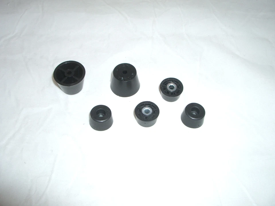 BUDWIG L6B-TF6T RADIO CABINET PLASTIC RISER & BUMPER FEET FOR COLLINS HEATHKIT - Image 2 of 4