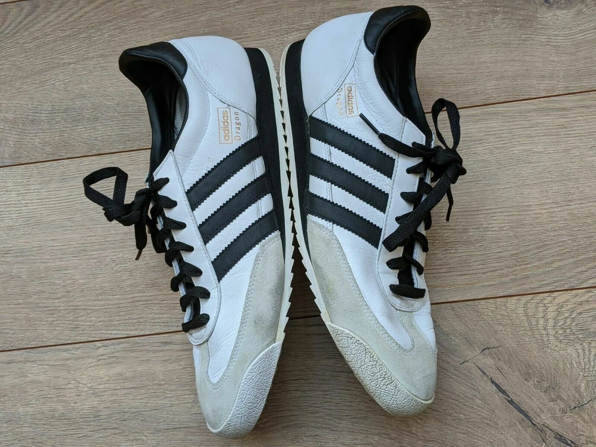 Men&#039;s 2005 adidas Dragon White/Black Leather Sneakers Size 11 | eBay