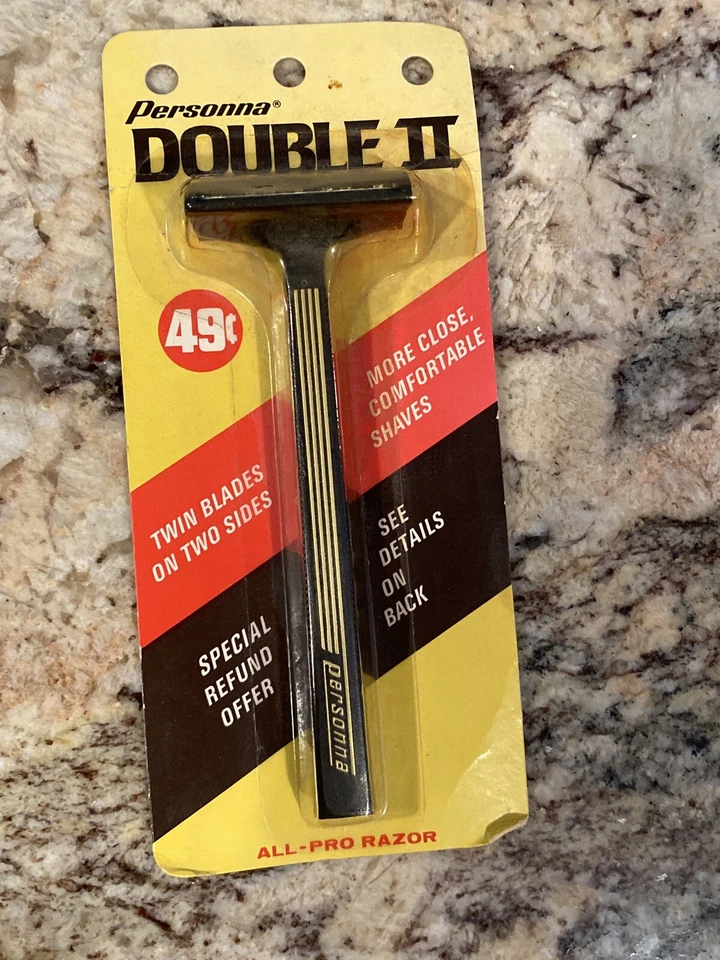 Maquinillas de afeitar All-Pro vintage DOS Personna Double II, doble filo de doble hoja Foto 2 de 4