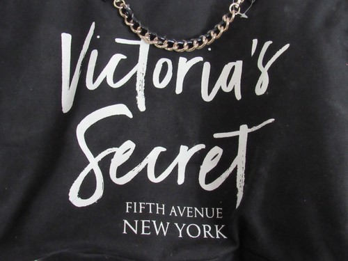 VICTORIA'S SECRET BLACK FIFTH AVENUE NEW YORK LARGE CANVAS TOTE VINTAGE - Picture 3 of 5