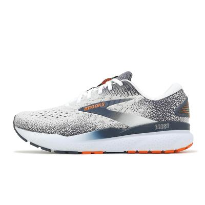 Brooks Ghost 16 Whie Peacoat Orange Men Road Running Jogging Shoes