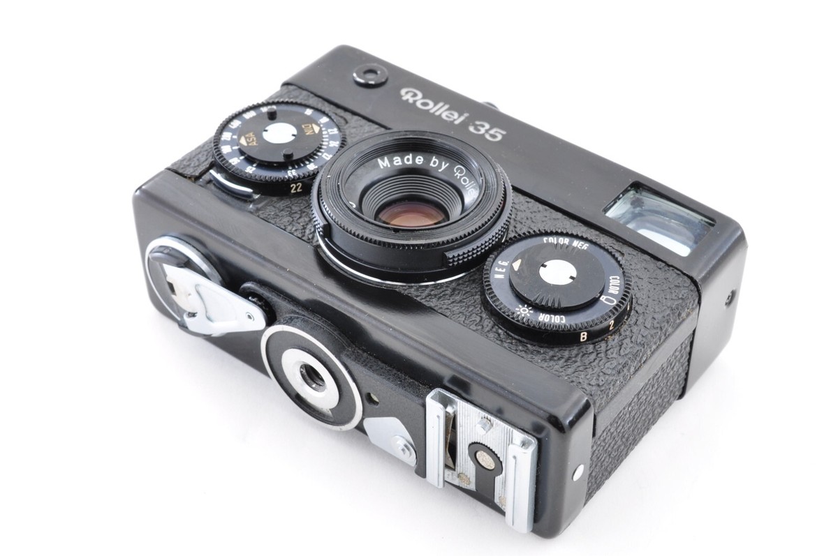 Rollei 35 Black 35mm Film Camera Carl Zeiss Tessar 40mm f/3.5 [Exc