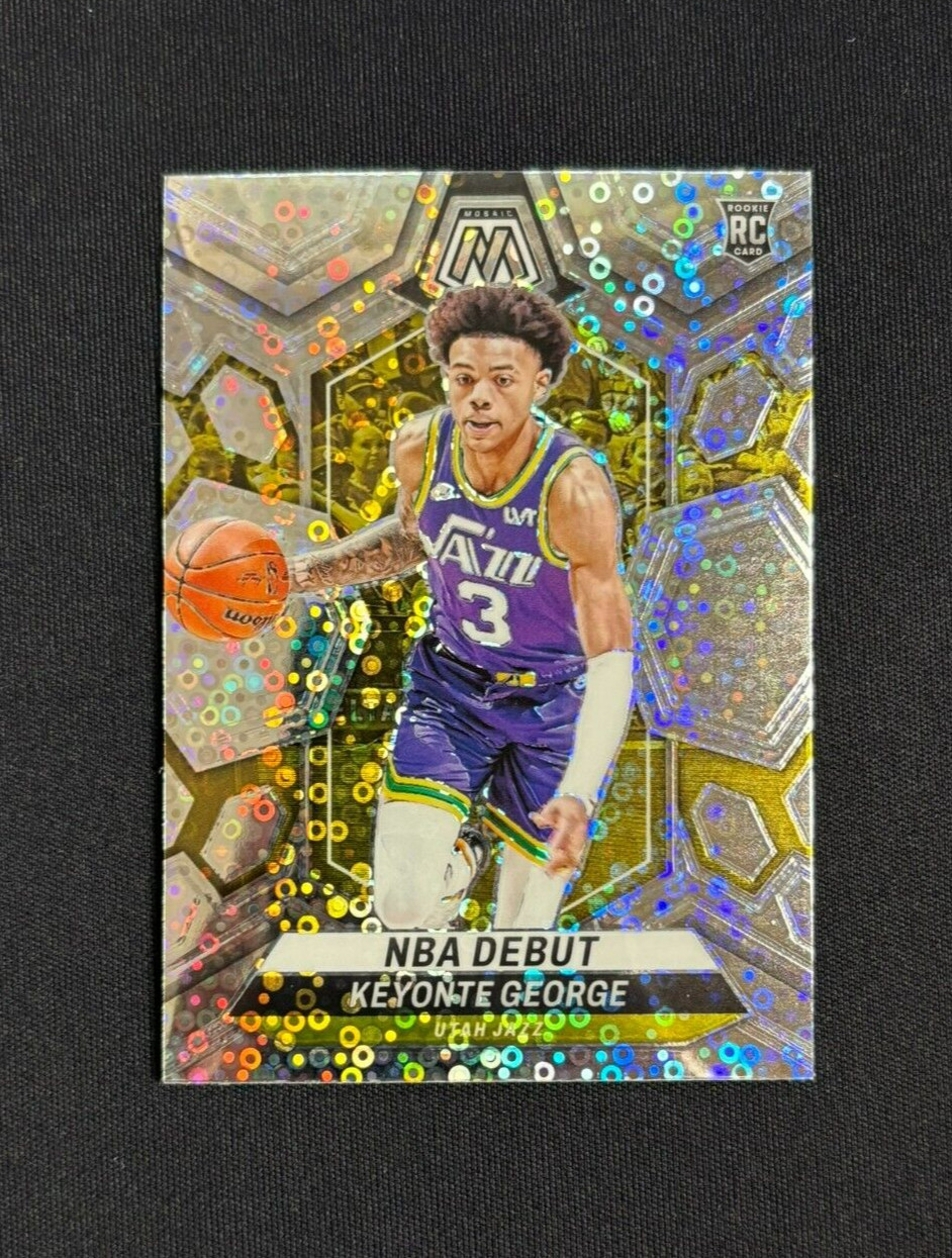 2023-24 Panini Mosaic NBA Keyonte George Debut Silver Disco PRIZM Rookie #251