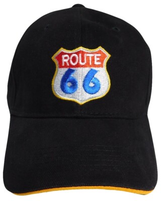 Route 66 Embroidered Shield Map Baseball Adjustable Cap Hat Joycap | Accessories | Route 66 Embroidered Shield Map  main image 4