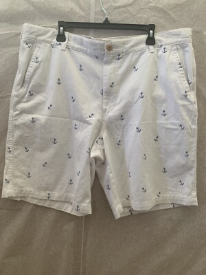 IZOD SALTWATER Men's Shorts White Stretch Relaxed Size 42