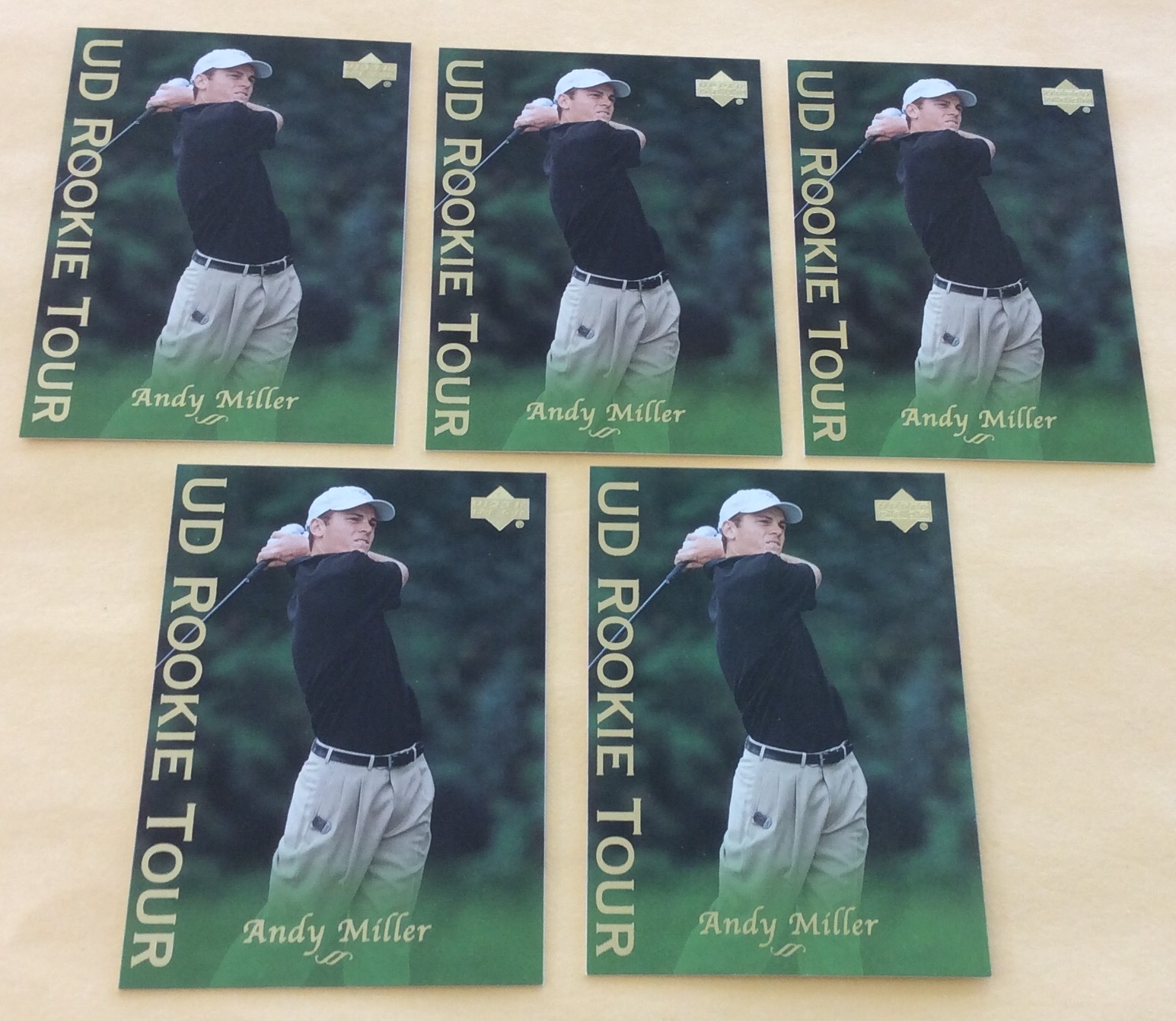 2003 Upper Deck Golf Trading Card #46 UD Rookie Tour Andy Miller Lot Of 5