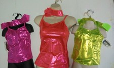 DANCE TOP CAMISOLE CHILD ADULT COLORS FOIL Metallic Spandex Wolff Fording 24